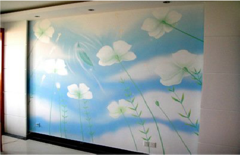 合江画墙绘怎么画好白云的蓬松感？