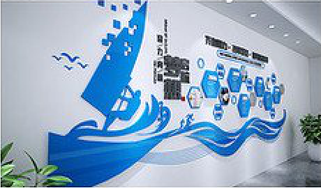 合江海浪主题文化墙如何设计？