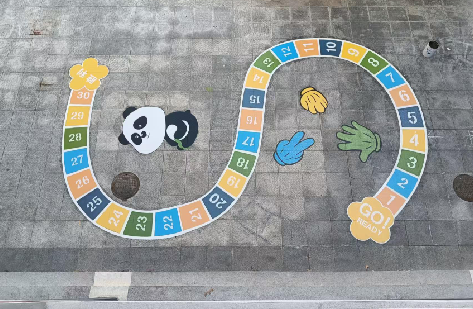 合江地面游戏彩绘