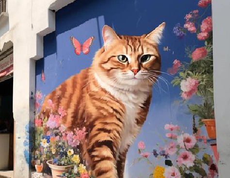 合江自己绘制有个性的手绘墙