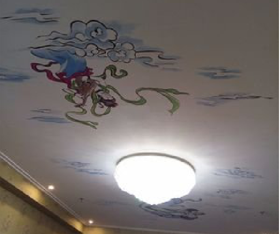 合江如何快速绘制天花板上的手绘墙？