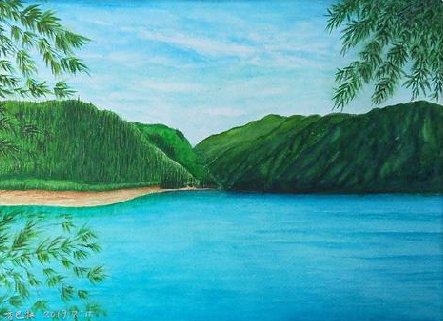 合江在墙绘中，如何绘画绿水青山？