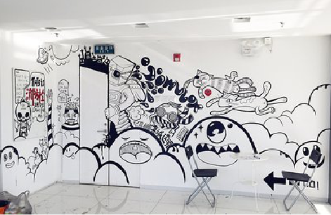 合江手绘墙并非传统涂鸦。